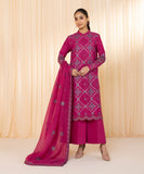 3 Piece - Embroidered Jacquard Suit