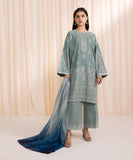 3 Piece - Embroidered Cotton Karandi Suit