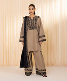3 Piece - Embroidered Khaddar Suit