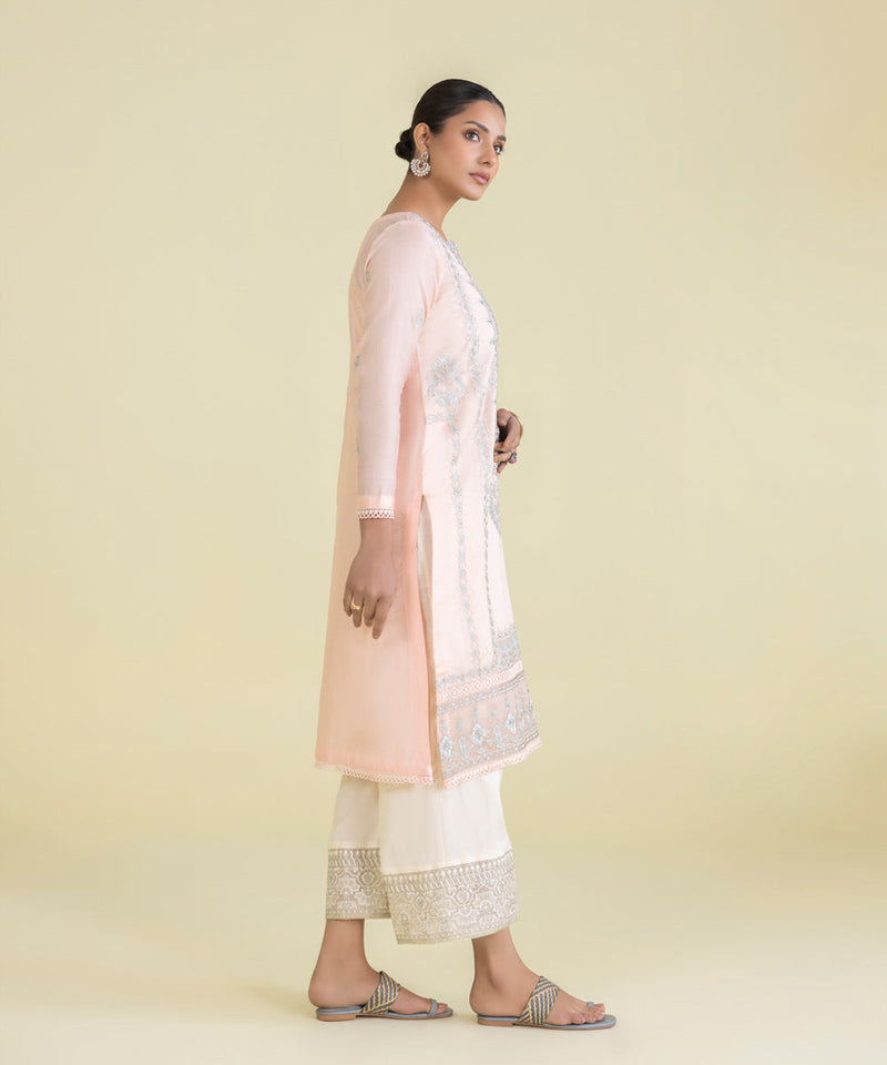 Embroidered Cotton Net Shirt