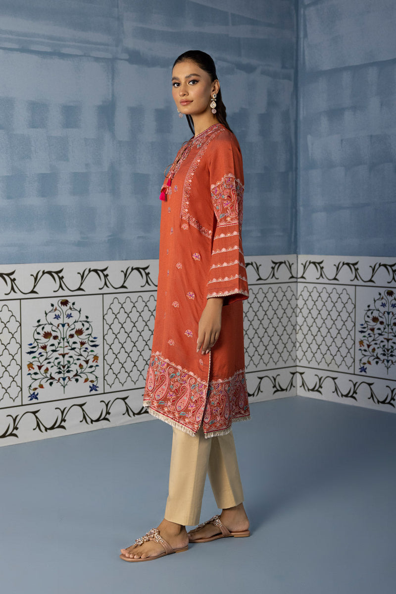 Embroidered Cotton Net Shirt