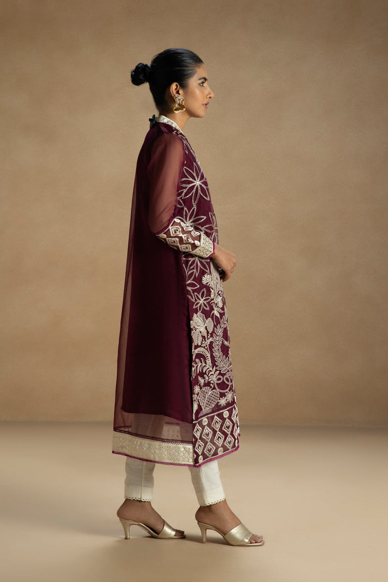 Embroidered Organza Shirt