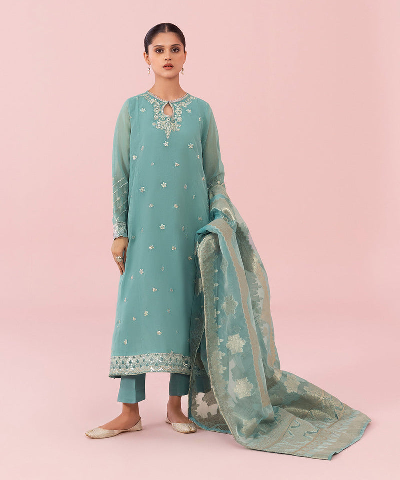 3 Piece - Embroidered Karandi Suit
