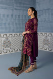 2 Piece - Embroidered Chiffon Suit