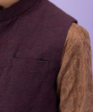 Embroidered Melange Waistcoat