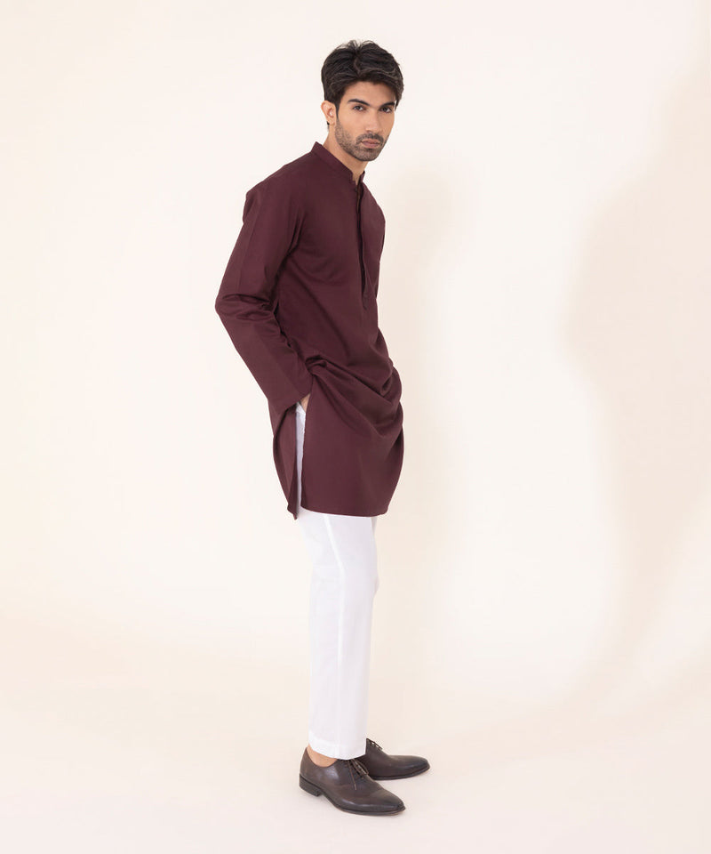 Embroidered Jacquard Kurta