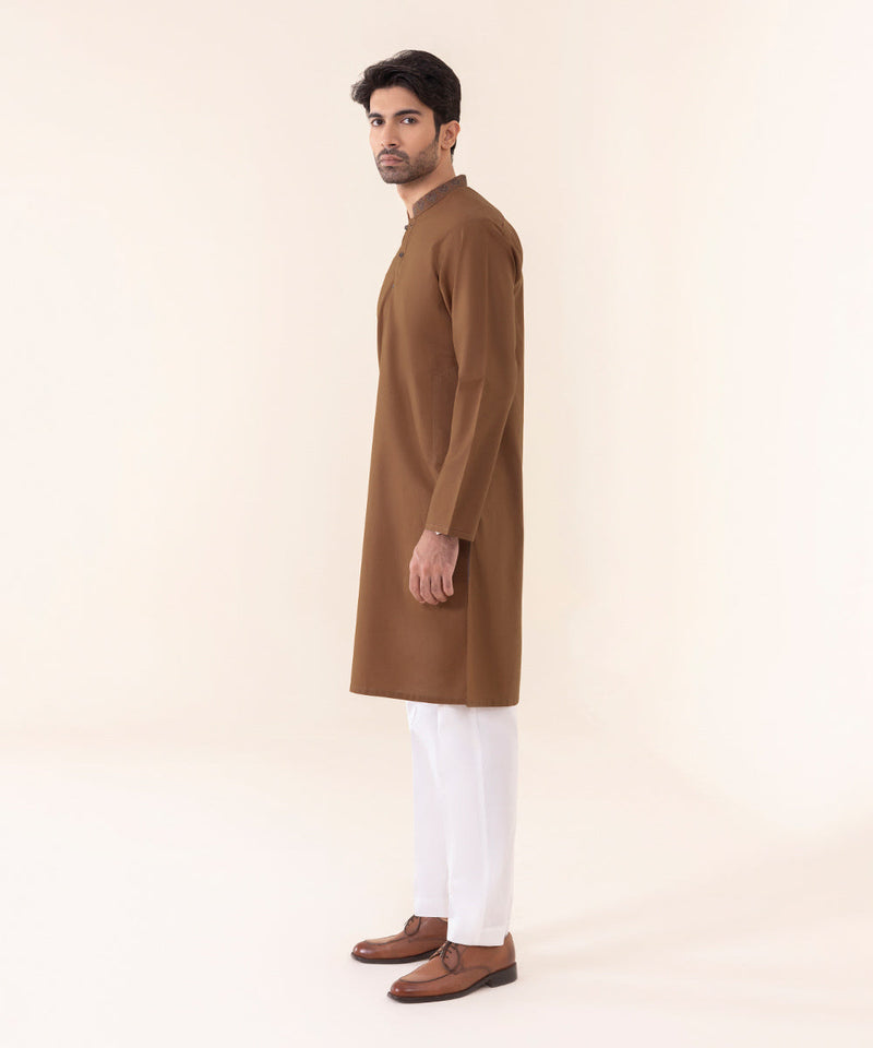 Embroidered Jacquard Kurta