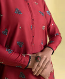 Embroidered Cotton Satin Shirt