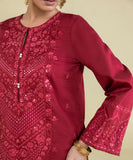 Embroidered Cotton Satin Shirt