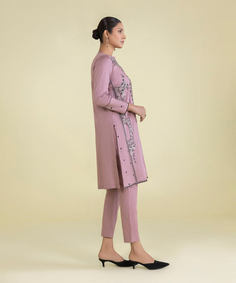 Embroidered Cotton Satin Shirt