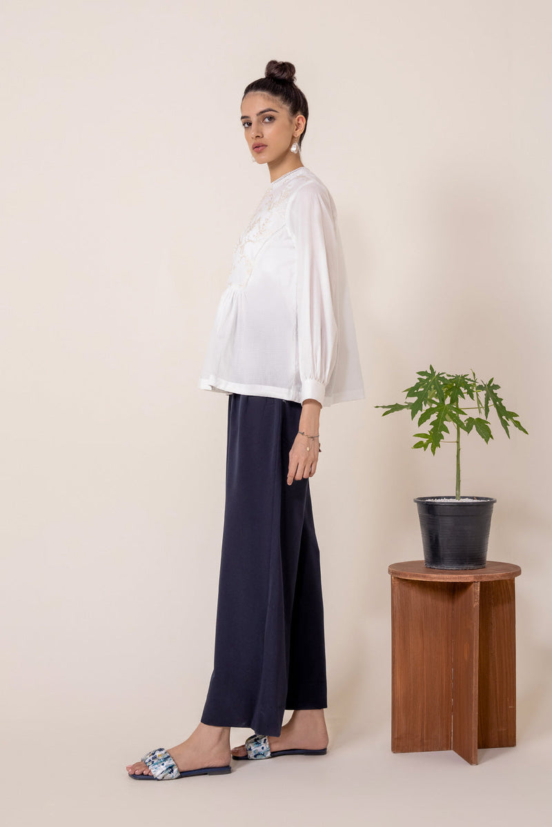 Embroidered Lawn Top