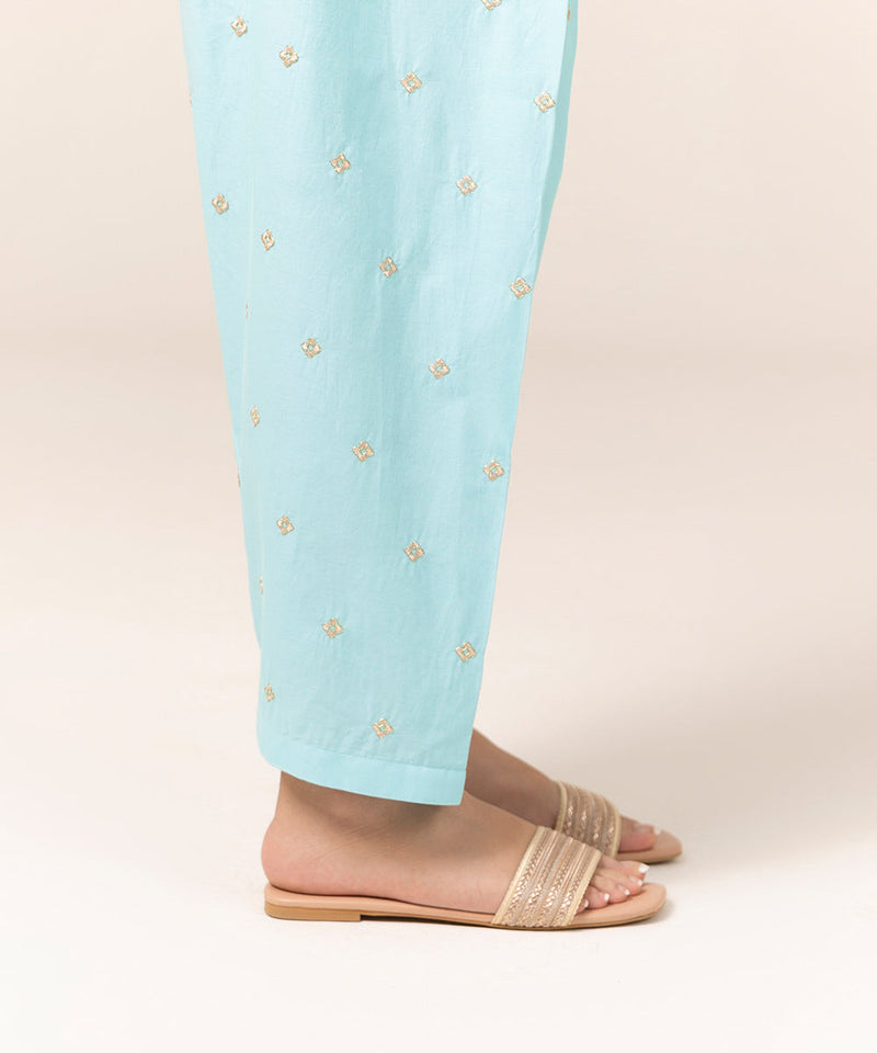 Embroidered Cambric Shalwar