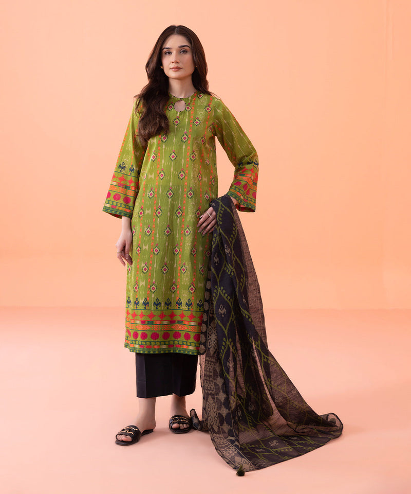 Printed Net Dupatta