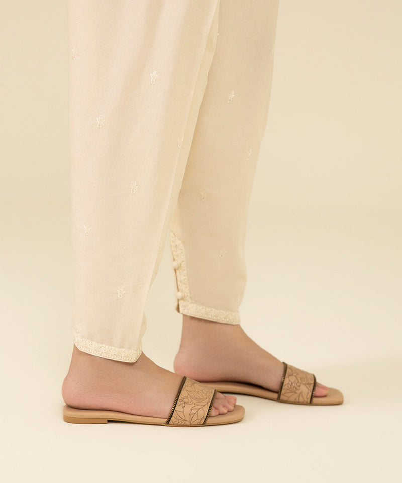 Embroidered Cambric Shalwar