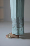 Embroidered Raw Silk Culottes