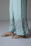 Embroidered Raw Silk Culottes