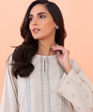 2 Piece - Embroidered Cotton Linen Suit