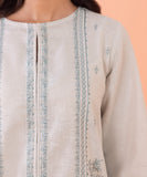 2 Piece - Embroidered Cotton Linen Suit