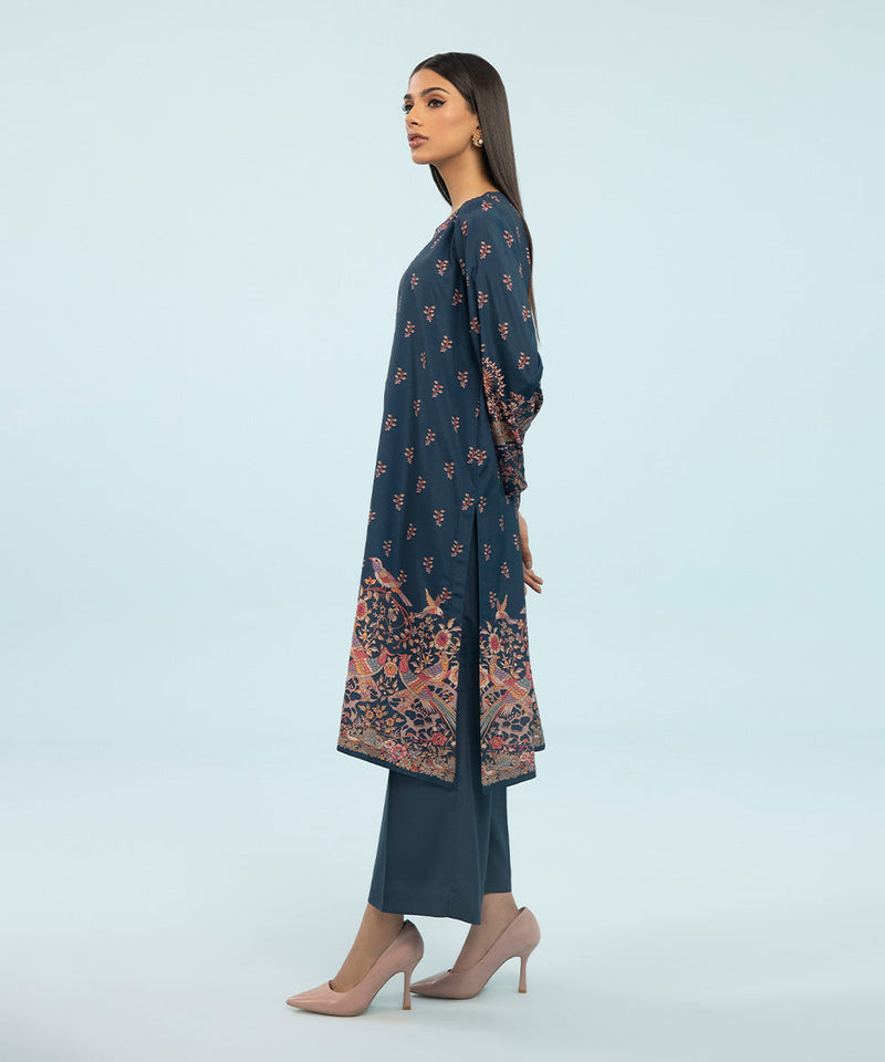 2 Piece - Printed Silk Suit