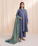 3 Piece - Embroidered Khaddar Suit