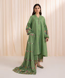 3 Piece - Embroidered Khaddar Suit