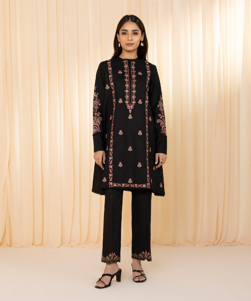 2 Piece - Embroidered Cambric Suit