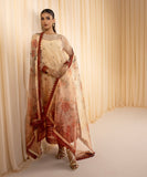 3 Piece - Embroidered Organza Suit