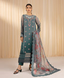 3 Piece - Embroidered Organza Suit