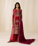 3 Piece - Embroidered Organza Suit