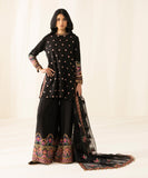 3 Piece - Embroidered Raw Silk Suit