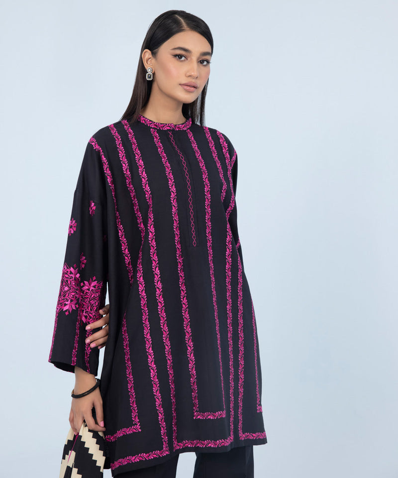 3 Piece - Embroidered Khaddar Suit