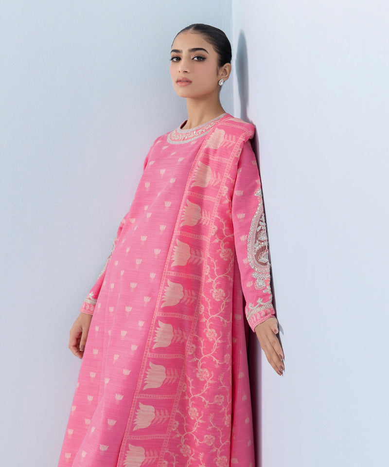 3 Piece - Embroidered Khaddar Suit