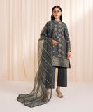 3 Piece - Embroidered Jacquard Suit
