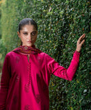 3 Piece - Embroidered Cotton Satin Suit