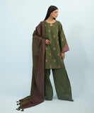 3 Piece - Embroidered Khaddar Suit