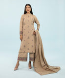 3 Piece - Embroidered Khaddar Suit