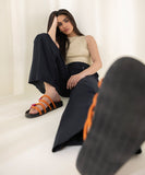 Pull-On Wide-Leg Linen Trousers