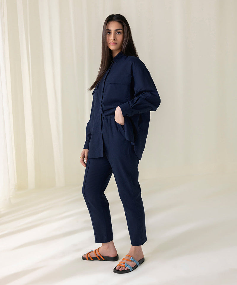 Pull-On Linen Trousers