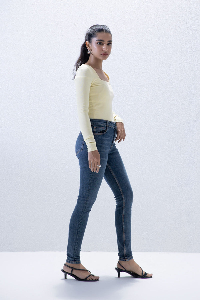 Mid Rise Skinny Denim