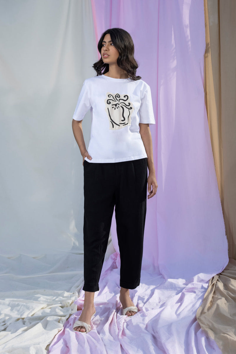 Graphic T-Shirt With Applique Detail