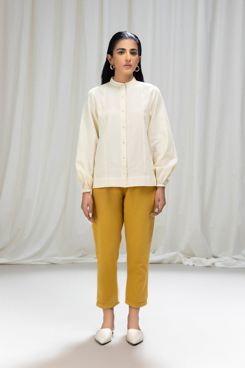 Textured Button Through Shirt