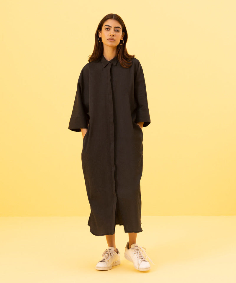 Kimono Seersucker Dress